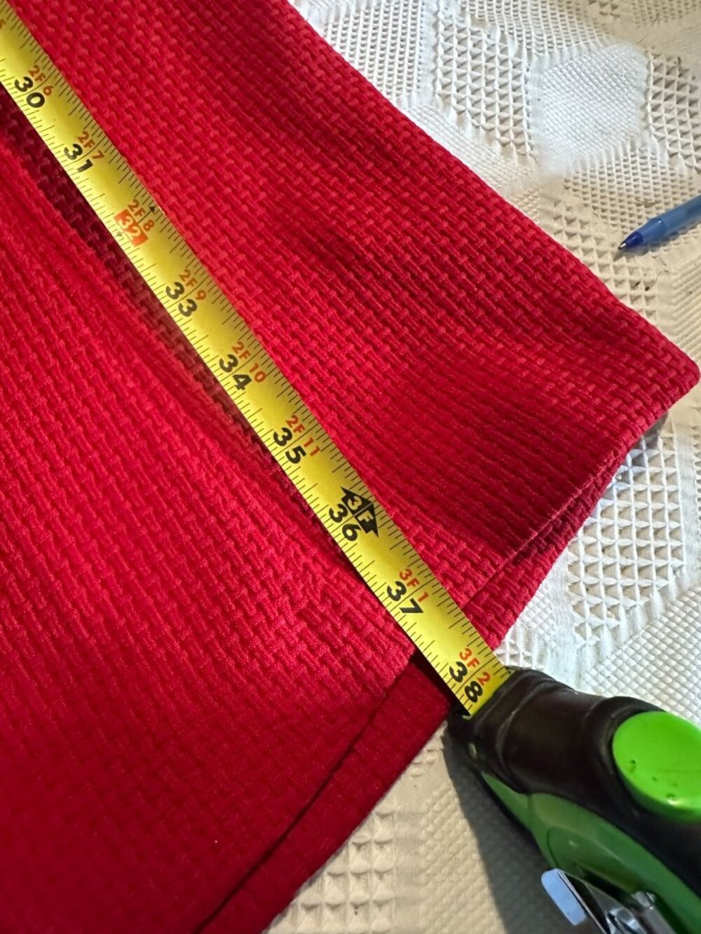 Lauren Ralph Lauren Womens Red Textured Long Sleeve A-Line Dress 8 Polyester - Picture 9 of 9